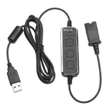 Tellur Austiņas TLL411003, 2.2m, 150Ω, 150-10000Hz, 123dB, QD savienojums, aktīvā trokšņu slāpēšana, melna (TLL411003)