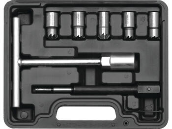 Yato griezēju komplekts dīzeļa inžektoriem YT-17625, 8 gab., 15x19, 17x17, 17x19, 120° 17x17, 120° 17x21 mm, CrMoV SKD11 (YT-17625)