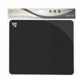 Sbox gēla peles paliktnis MP-03B, 300x250mm, 3mm, melns, neslīdoša virsma, paredzēts optiskajām un lāzera pelēm (MP-03B)