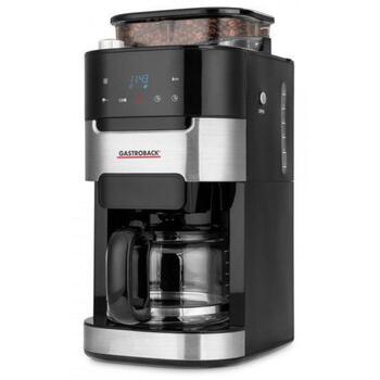 Gastroback 42711 кофемашина Grind & Brew Pro, 12 чашек, 1,5л, 900Вт, 8 степеней помола, 3 уровня крепости, таймер, ЖК-дисплей (42711)
