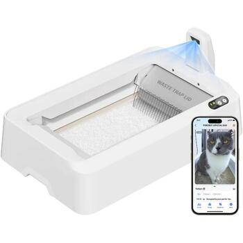 Petkit Purobot Crystal Duo с камерой, P9905, 5.65кг, 0.07м3, AI камера, самоочистка, двустороннее сгребание (P9905)