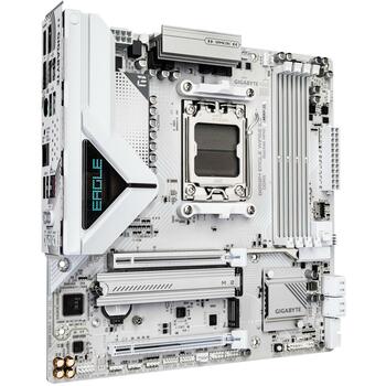 Gigabyte B850M EAGLE WF6E ICE mātesplate, AMD Ryzen 9000 sērijas, 8+2+2 fāzes VRM, līdz 8200MHz DDR5, 2*M.2, Wi-Fi 6E, 2.5 GbE LAN (B850M EAGLE WF6E ICE)