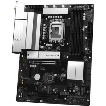 Asrock Mātesplate B860 ROCK WIFI 7, 8+1+1+1+1 jaudas fāzes, 4 x DDR5 DIMM, 1 PCIe 5.0 x16, 1 HDMI, 7.1 CH audio, 802.11be Wi-Fi 7 (B860 ROCK WIFI 7)