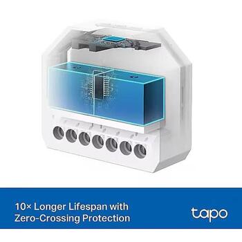 TP-Link viedais komutācijas modulis Tapo S112, 2400 MHz, 7 kanāli, AC, 150 W, 50/60 Hz, balts, Bluetooth, SmartThings (Tapo S112)