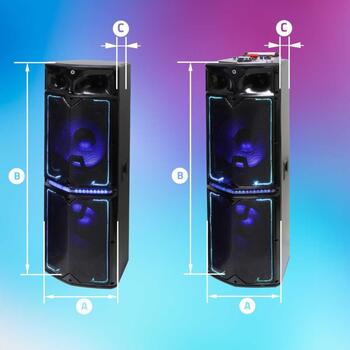 Manta Беспроводная колонка SPK1201X500D, 500 Вт, Bluetooth 5.0, AUX, USB, SD карта, диапазон частот 40-20000 Гц (SPK1201X500D)