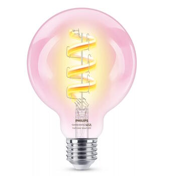 Умная RGB атмосферная лампа-спираль Filament Clear G95 E27 6.3 W Philips Smart WiFi (8720169165793)