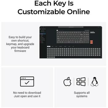 Keychron Q3 Max klaviatūra Q3M-M4, 80% TKL, RGB LED, Bluetooth 5.1, 87 taustiņi, Gateron Jupiter, 1000 Hz, USB Type-C (Q3M-M4)