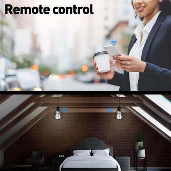 Tellur Умная WiFi Лампа E27 TLL331341, 9W, 820lm, 2700K-6500K + RGB, 2.4GHz, диммируемая (TLL331341)