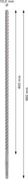 Triecienurbis SDS plus-5X 10x400x460 ,mm 1 gab., Perforatora urbjiem PRO SDS PLUS-5X TRIECIENURBIS PERFORATORIEM, 2608833803 BOSCH (2608833803)