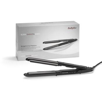 BaByliss ST486E Straight & Curl Titanium выпрямитель и щипцы для волос, 28 мм, 130–230 °C, 5 режимов, 3 м, ионный, черный (ST486E)