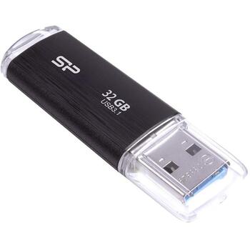Silicon Power Blaze B02 USB флеш-накопитель SP032GBUF3B02V1K, 32 ГБ, USB 3.2 Gen 1, черный, 256-bit AES, пластик (SP032GBUF3B02V1K)