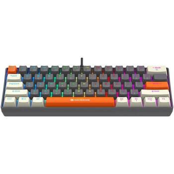Tracer клавиатура TRAKLA47873, 61 клавиша, USB, механическая, RGB подсветка, 50 млн нажатий, анти-гостинг, серая (TRAKLA47873)