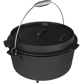 Browin 330515 чугунный казан с сковородой, 9л, 3л, чугун, подвесной, с крышкой (330515)