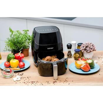 Zelmer ZAF5500B Elektra 5L karstā gaisa friteris, 72805498P, 5l, 1500W, 8 programmas, 80-200°C, skārienekrāns, melns (72805498P)