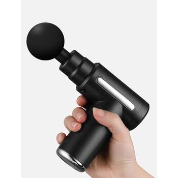 Media-Tech Masāžas pistole MT6521, 6 ātrumi, 1800-3200 apgr/min, 45 min, 4 uzgaļi, USB-C, melna (MT6521)