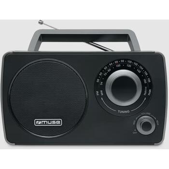 Muse Портативное радио M-075 R, FM/MW, динамик 3 дюйма, AUX вход, аккумулятор R14, телескопическая антенна (M-075 R)