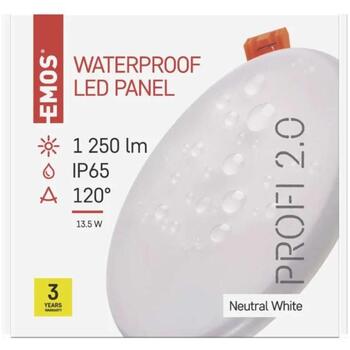 Emos LED светильник VIXXO ZV1142, 13,5 Вт, 220–240 В, 1 250 лм, IP65, 4 000 K, 120°, 30 000 часов (ZV1142)