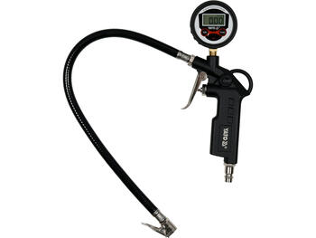 Yato pneimatiskā pumpēšanas pistole YT-23702, 0.8 MPa, 440 mm šļūtene, 55 mm manometrs, LCD displejs, alumīnijs, ergonomisks (YT-23702)