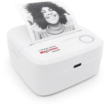 Easypix InstantFUN Pocket Printer P1 10102, термопринтер, 200 dpi, 25×57 мм, Bluetooth, USB Type-C, 150 г (10102)
