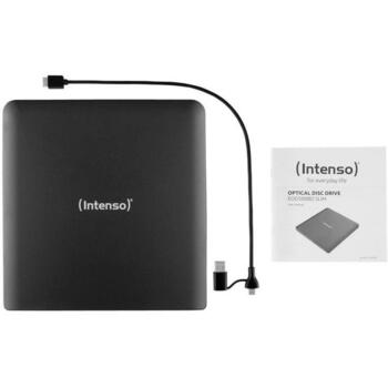Intenso DVD RW 5401500 USB 3.2, 6x BD-R, 8x DVD+R, 24x CD-R, черный, загрузка спереди, Ashampoo (5401500)