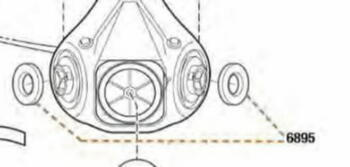 3M Резина T6895, запасная часть респиратора, 0.002 kg (T6895)