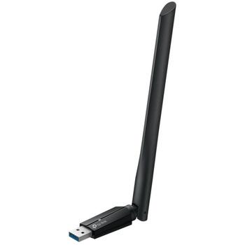 TP-Link Wi-Fi адаптер Archer TBE400U Plus, 2.4 GHz, 5 GHz, 6 GHz, 802.11ax, 6.5 Gbps, высокий усилитель (Archer TBE400U Plus)