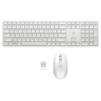 HP 655 Беспроводной комплект клавиатуры и мыши 860P8AA#ABB, белый, QWERTY, 2.4 ГГц, 10 м, 4000 DPI, 3 кнопки, USB Type-A приемник (860P8AA#ABB)