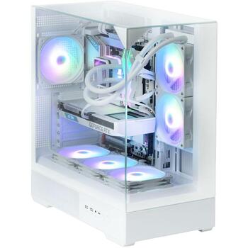 Zalman P40 PRISM WHITE корпус, Midi Tower, 1x120mm ARGB вентилятор, 3x2.5