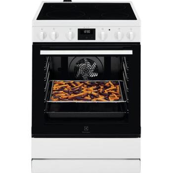 Electrolux LKR64023AW электрическая плита с духовкой, 73л, A, 10000Вт, 230В, AirFry, керамическая поверхность, белый (LKR64023AW)