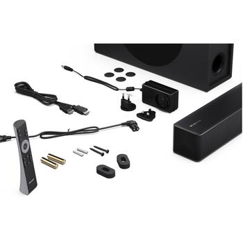 Sharp 2.1 Dolby Atmos/DTS Virtual:X звуковая панель HT-SBW310, 330 Вт, Bluetooth, беспроводное соединение, черный (HT-SBW310)