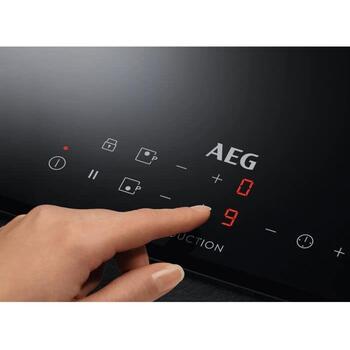 AEG IKB32300CB встраиваемая индукционная варочная панель, 29x52 см, 2 зоны, 1800/2500W, 180mm, сенсорное управление, таймер (IKB32300CB)