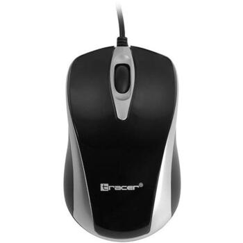 Tracer Мышь TRAMYS45923, 800 dpi, 3 кнопки, 1.8 м кабель, оптическая, черная, для офиса (TRAMYS45923)