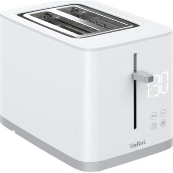 Tefal Тостер TT693110, 850 Вт, 2 слота, Пластик, Белый, 7 уровней поджаривания, Съемный лоток для крошек, Автоцентрирование (TT693110)