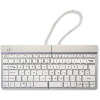 R-Go Tools klaviatūra R-Go Split Break, Bluetooth 5.0, QWERTY, balta, ergonomisks dizains, USB Type-C, 1.02 m kabelis (RGOSBUKWLWH)
