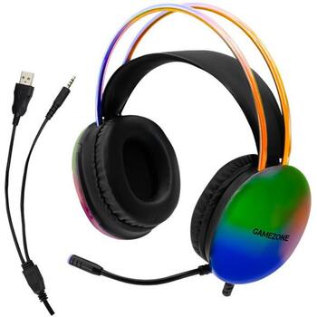 Tracer Наушники TRASLU47627, 240г, 20-20000Гц, 50мм, 32Ω, 3.5мм, USB, RGB подсветка, фиксированный микрофон (TRASLU47627)