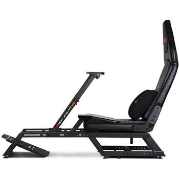 Next Level Racing Spēļu krēsls F-GT NLR-S010, 130 kg, melns, formulu un GT sacīkšu pozīcijas, jostasvietas atbalsts (NLR-S010)