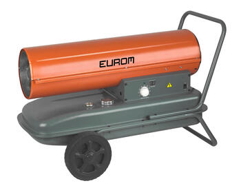 Degvielas sildītājs garāžai darbnīcai un industriālām telpām 37kW 126000BTU 600m³/h 32L termostats riteņi Fireball 37T 300840 Eurom (300840)