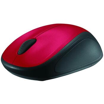 Logitech USB оптическая мышь M235 910-002496, 2.4GHz, 3 кнопки, батарея AA, красный цвет, нано приемник (910-002496)