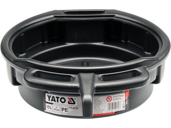 Yato YT-0716 поддон для слива масла, 10л, 370мм, EP, 3 ручки, -30~80°C, для рабочих жидкостей (YT-0716)