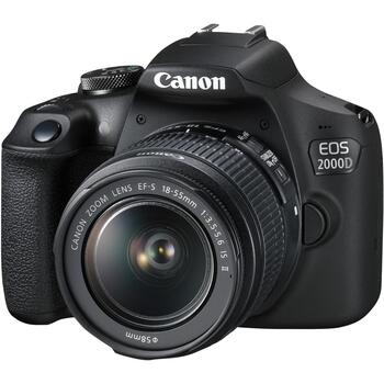 Canon комплект зеркальной камеры 2000D 2728C003, 24.1 МП, ISO 12800, 3.0