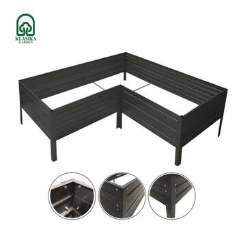 Paaugstinātā dārza dobe L - veida, krāsota; 3075150LK Klasika Garden (3075150LK)