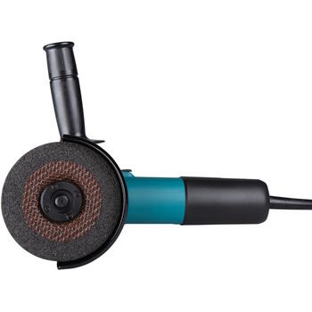 Makita 9558HNRZ угловая шлифовальная машина 840 Вт 125 мм 11 000 об/мин механический редуктор защита от случайного включения боковая рукоять блокировка шпинделя двойная изоляция чёрно-синий (9558HNRZ)