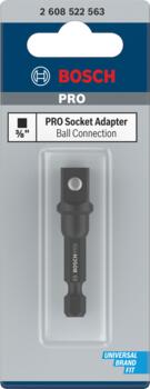 Tiecienskrūvgriežiem, akumulatoru skrūvgriežiem PRO SOCKET ADAPTER AR LODVEIDA SAVIENOJUMU BOSCH 2608522563 (2608522563)