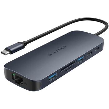 Hyper dokstacija Next HD4006GL, 1 x Ethernet, 2 x 4K 60Hz HDMI, 1 x USB-A 5 Gbps, 1 x USB-A 10 Gbps, 2 x USB-C 10 Gbps (HD4006GL)