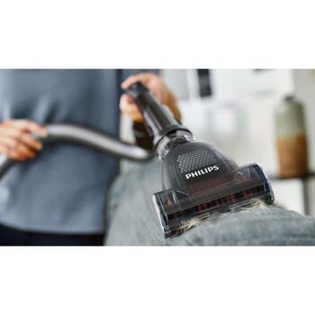 Philips цилиндрический пылесос XD8142/12, 900 Вт, 4 л мешок для пыли, HEPA фильтр, уровень шума 75 дБ, белый (XD8142/12)