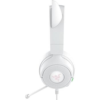 Razer spēļu austiņas Kraken Kitty V3 X RZ04-05350300-R3M1, 32Ω, 40mm, 20-28kHz, vadu, 3.5mm, balta (RZ04-05350300-R3M1)