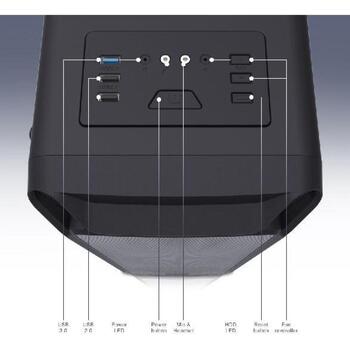 Zalman Корпус ПК I3, LED вентиляторы x4, Midi Tower, 2x3.5