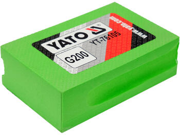 Yato Dimanta sūklis YT-76105 G200, 90x60x30 mm, zaļš, gumijas, metāla, stikla, marmora, granīta, keramikas slīpēšanai (YT-76105)