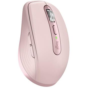 Logitech USB datorpele, MX 3S, 910-006931, 8000 DPI, 6 pogas, rozā, Bluetooth, uzlādējams, kluss klikšķis (910-006931)
