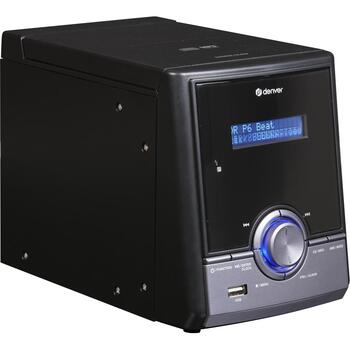 Denver MDA-285 111161100170, 50W, DAB+/FM, Bluetooth, USB, CD, MP3, 3.5mm AUX, будильник, черный (111161100170)